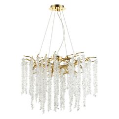 5005/8 HALL ODL23 639 золотой/прозрачный металл/хрусталь Люстра G9 8*40W BANCHE