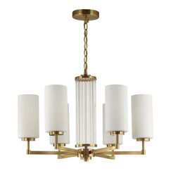 4990/6 HALL ODL23 657 матов. золотой/белый/стекло Люстра E27 6*40W KASALI