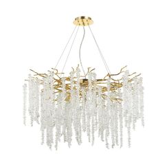 5005/14 HALL ODL23 639 золотой/прозрачный металл/хрусталь Люстра G9 14*40W BANCHE