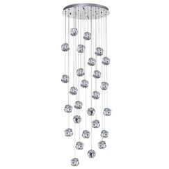 5084/120L L-VISION ODL25 553 хром/прозрачный/металл/акрил Люстра каскадная LED 120W 4000K 6000Лм JEMSTONE