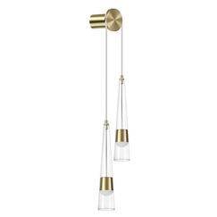 5043/24WL L-VISION ODL24 435 глянц.золото/прозрачный/металл/стекло Бра LED 24W 3000K 2536Лм LUMP