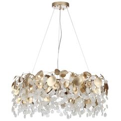 5104/10 CLASSIC ODL26 золотистый/прозрачный металл/стекло Люстра E14 10*40W 220В IP20 COINS