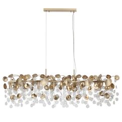 5104/8A CLASSIC ODL26 золотистый/прозрачный металл/стекло Люстра горизонтальная E14 8*40W 220В IP20 COINS