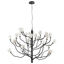 5090/30 MODERN ODL25 561 черный матовый/белый/фарфор Люстра G4 LED 30*5W GARDI