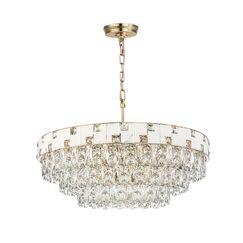 5076/21 HALL (В 2-Х КОРОБКАХ) ODL24 617 золото/прозрачный/белый/металл/хрусталь/алебастр Люстра E14 21*40W CHESSI