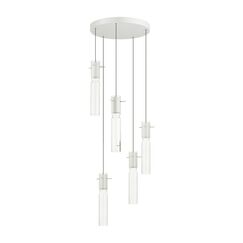 5058/25LB PENDANT ODL24 461 белый/прозрачный/металл/стекло Люстра каскадная LED 5*5W 3000K SCROW