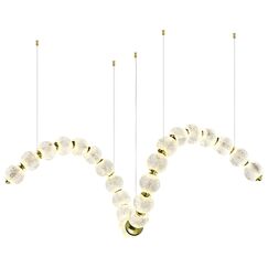 5008/92L L-VISION ODL23 595 золотой/прозрачный/металл/акрил Люстра LED 92W 4000K 4600Лм CRYSTAL