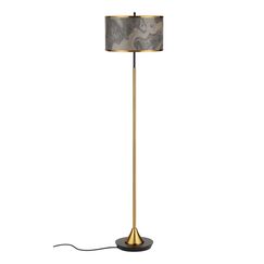 5064/2F MODERN (В 2-Х КОРОБКАХ) ODL24 529 античн.бронза/серо-беж./металл/натур.камен."шпон" Торшер E27 LED 2*10W BERGI