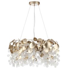 5104/8 CLASSIC ODL26 золотистый/прозрачный металл/стекло Люстра E14 8*40W 220В IP20 COINS