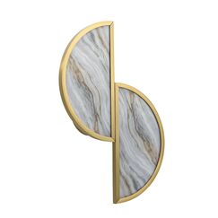 5448/2W L-VISION ODL25 Настенный светильник бронзовый/металл/акрил/искусств/бежев-серый мрамор IP20 LED  2*G9 40W 220V TOSCANA