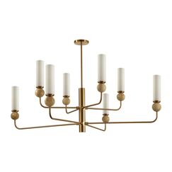 6625/8 MIDCENT ODL25 223 Люстра под латунь/металл/стекло/камень IP20 8*E14 40W 220V LOLLA