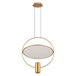 7028/2L HIGHTECH ODL25 285 золото/белый матовый/ металл/акрил Подвесной светильник золот. поворотный 150° IP20 LED GU10 2*7W ORBITE