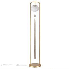 5432/1F MODERN ODL_EX25 115 золотой(под латунь)/стекло/кисточка/агат Торшер E14 1*40W FIOLENT