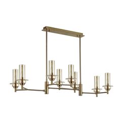 6554/8C CLASSI LN25 28 бронза/коньячный/металл/стекло Люстра потолочная E14 8*40W 220V MADONNA