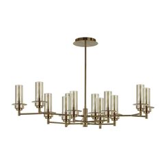 6554/12C CLASSI LN25 28 бронза/коньячный/металл/стекло Люстра потолочная E14 12*40W 220V MADONNA