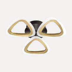 4571/42CL УЦЕНКА LEDIO LN21 17 черный, золотой Люстра потолочная диммир. с ДУ + LampSmart LED 42W 3000-6000К 2270Лм 220V RHEA