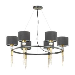 4516/6 NEOCLASSI LN20 66 античная латунь, черный Люстра E27 6*60W 220V SANTIAGO