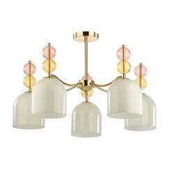 4589/5C MODERNI LN22 97 золотой Люстра потолочная E27 5*40W 220V GILLIAN