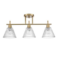 8188/3C COMFI LN25 190 латунь/прозрачный, металл/стекло Потолочный светильник E14 3*40W 220V VIVIAN