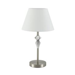 8274/1T CLASSI никель/белый/серый, металл/керамика/ткань Настольная лампа Е14 1*40W 220V VERMONT