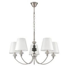 8283/5 CLASSI никель/белый, металл/керамика/текстиль Люстра Е14 5*40W 220V KENTUKI