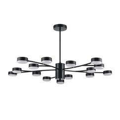 8117/15 COMFI LN25 195 черный, металл Люстра LED GX53 15*7W 220V TORINA