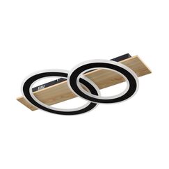 8023/80CL LEDIO LN24 черный/дерево, металл/МДФ Потолочный светильник 3000-6500К LED 80W 220V  PINE