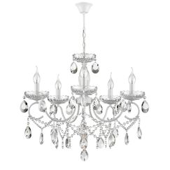 8189/5 CLASSI LN25 23 белый,  металл/хрусталь Люстра E14 5*40W 220V SNOW