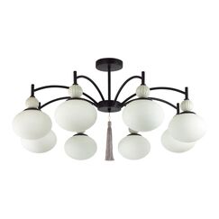 8273/8C NEOCLASSI черный/серый/белый, металл/керамика/стекло Люстра потолочная Е14 8*40W 220V GLORIYA