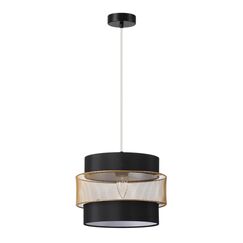 8003/1A MODERNI LN25 161 черный/черный, золотой металл/металл, текстиль Подвес Е27 60W 220V ANIMAISA