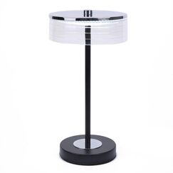 8203/1TL LEDIO LN25 393 серебро/черный/прозрачный, металл/акрил Настольная лампа LED 7W 400К 220V SATIANA