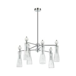 8268/6 NEOCLASSI хром/белый/прозрачный, металл/керамика/стекло Люстра Е14 6*40W 220V EMILY