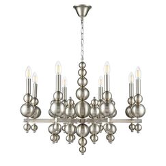 8107/8 MODERNI LN25 122 никель, металл Люстра Е14 8*40W 220V NANA