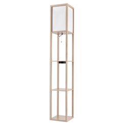 8091/1F COMFI LN25 361 дерево/белый, дерево/текстиль Торшер Е27 1*60W 220V PRACTIC