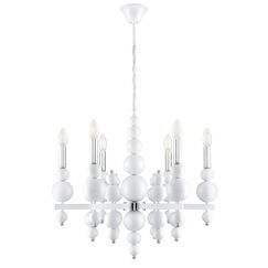 8260/6 MODERNI LN26 белый/хром, металл Люстра E14 6*40W 220V NANA