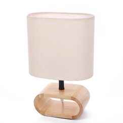 8199/1T COUNTY LN25 391 бежевый, дерево/текстиль Настольная лампа E27 1*60W 220V MADERANA