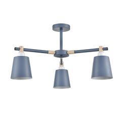 8098/3C MODERNI LN25 271 синий/синий металл, дерево/металл Люстра потолочная Е27 3*60W 220V ROSALINA