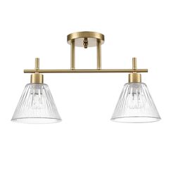 8188/2C COMFI LN25 190 латунь/прозрачный, металл/стекло Потолочный светильник E14 2*40W 220V VIVIAN