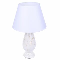 8218/1T CLASSI (В 2-Х КОРОБКАХ) LN25 379 белый, керамика/текстиль Настольная лампа Е27 1*60W 220V SHARLIN