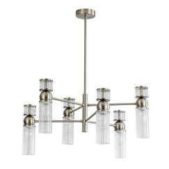 8277/6 MODERNI сатин никель/прозрачный, металл/стекло Люстра Е14 6*40W 220V DENVER