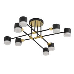 8307/8C COMFI золотой/черный, металл Светильник потолочный GX53 LED 8*7W 220V LENIANA