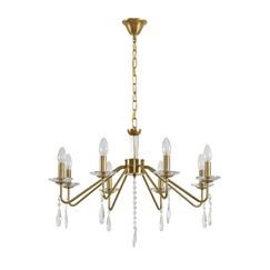 8319/8 CLASSI шампань/прозрачный, металл/хрусталь Люстра E14 8*40W 220V SEVERINA