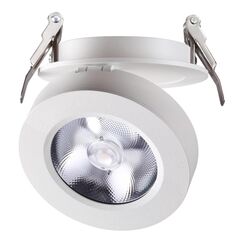 357982 SPOT NT19 460 белый Встраиваемый светильник IP20 LED 3000К 12W 220V GRODA