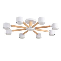 8306/8C COMFI белый, дерево/металл Светильник потолочный GX53 LED 8*7W 220V VUDI