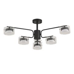 8349/6C COMFI черный/прозрачный, металл/стекло Светильник потолочный LED GX53 6*7W 220V NATALINA