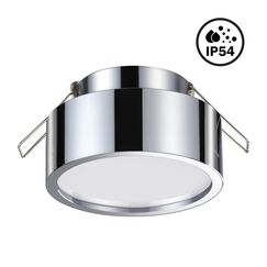 358905 SPOT NT22 522 хром Встраиваемый влагозащищенный светильник IP54 LED 4000K 10W 220V MAY