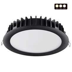 358954 SPOT NT22 444 черный Встраиваемый светодиодный светильник с переключателем цветовой температуры IP20 LED 3000К\4000К\6000К 20W 220V LANTE