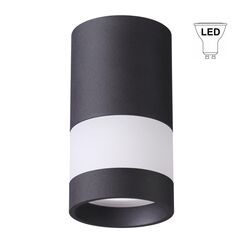 370680 OVER NT19 255 черный Светильник накладной IP20 GU10 9W 220-240V ELINA