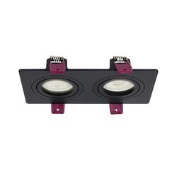 4646-2C, врезной светильник, L172xW92xH28, cutout:L150xW75, 2xGU10x35W, IP20, excluded