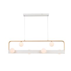 4073-6P, подвесная люстра, L1200xW240xH200/1200, 6xG9LEDx10W, excluded + LEDx18W, 1000LM, 4000K, included